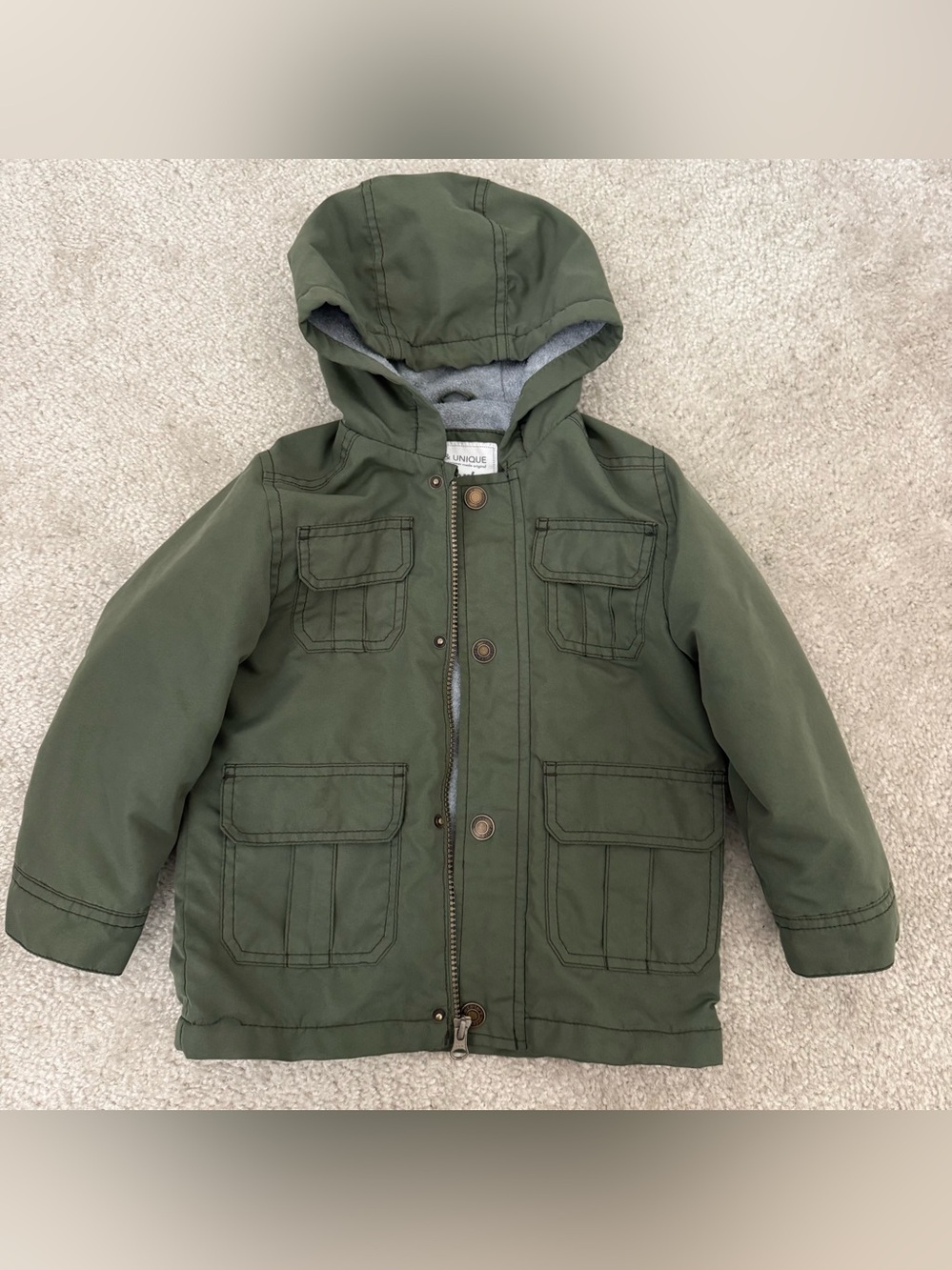 Carter's Olive Green Hooded Puffer Jacket